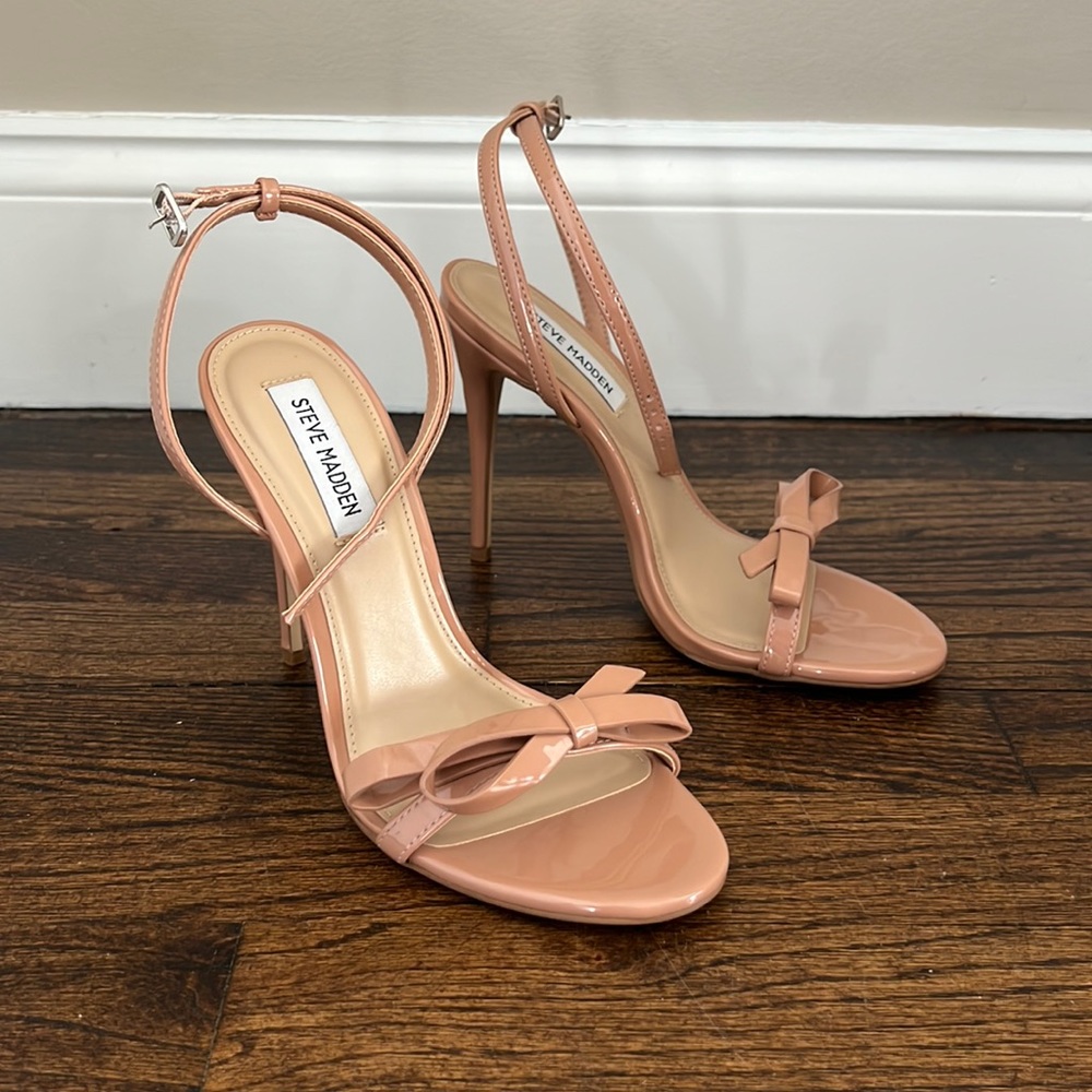 Steve Madden Bradshaw Bow-Tie Dark Blush Paten